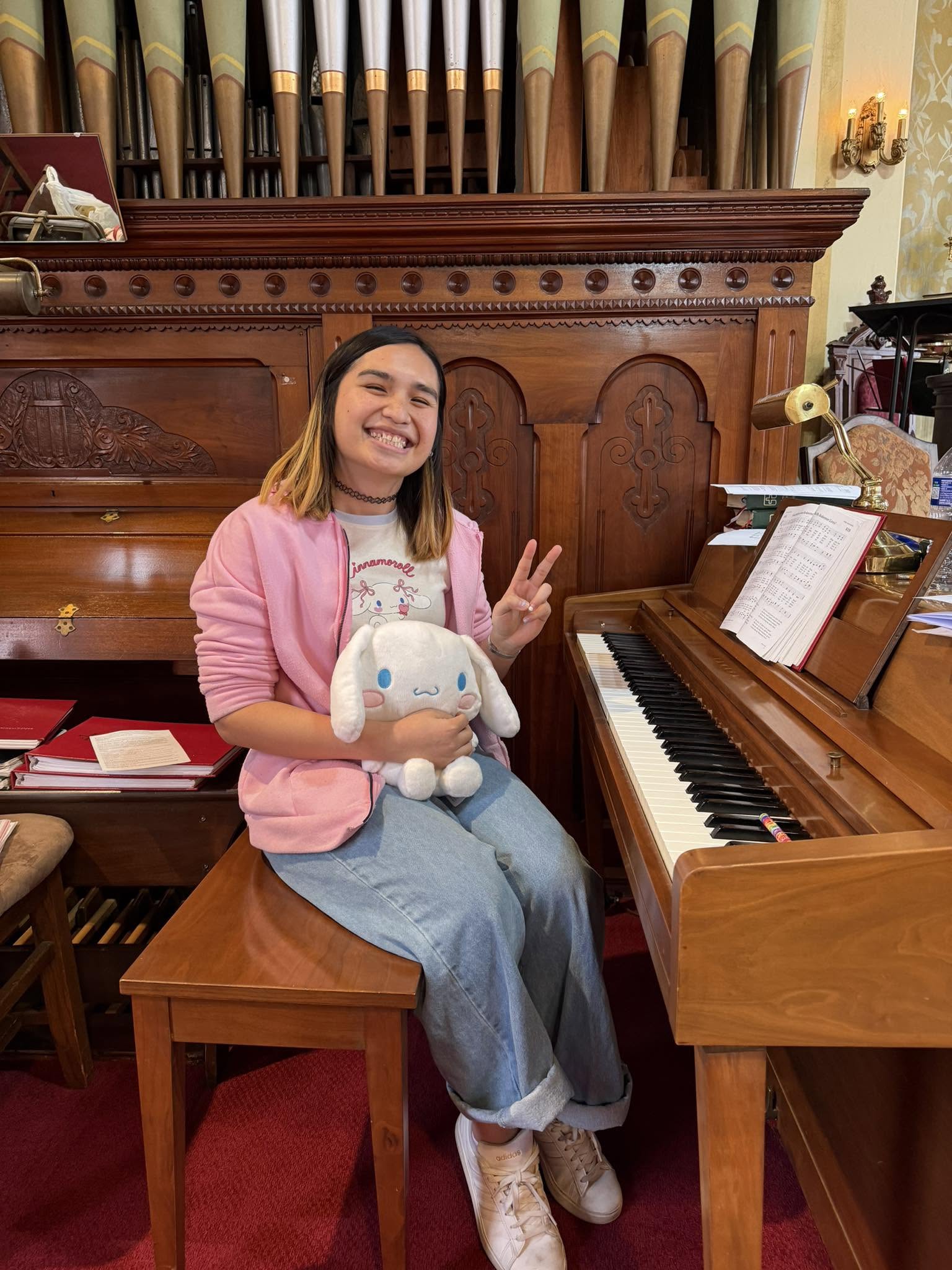 First day as pianist at St. Luke's